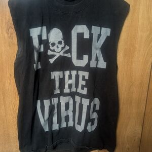 Source Unknown Black Graphic Tank Top